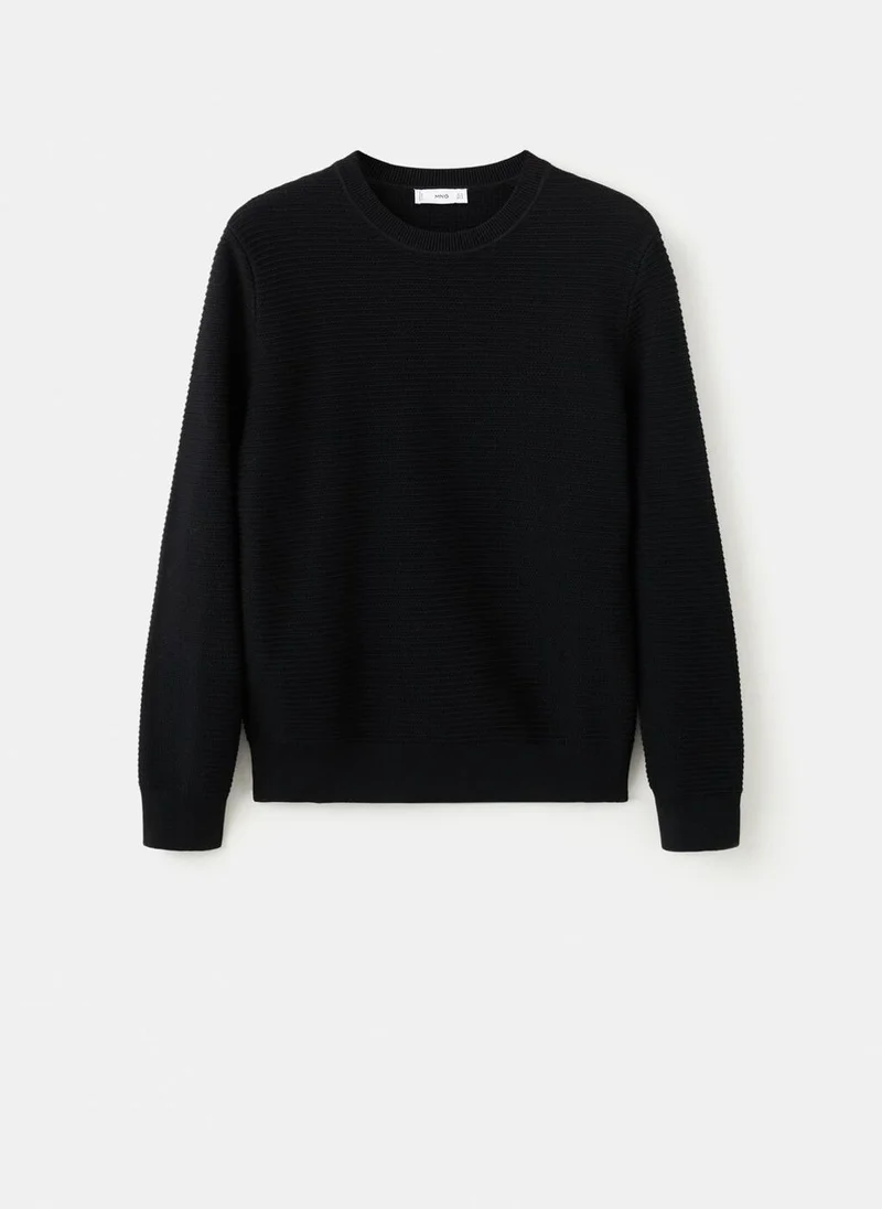 Mango Man  100% cotton structured knitted sweater for Men | Best Price UAE